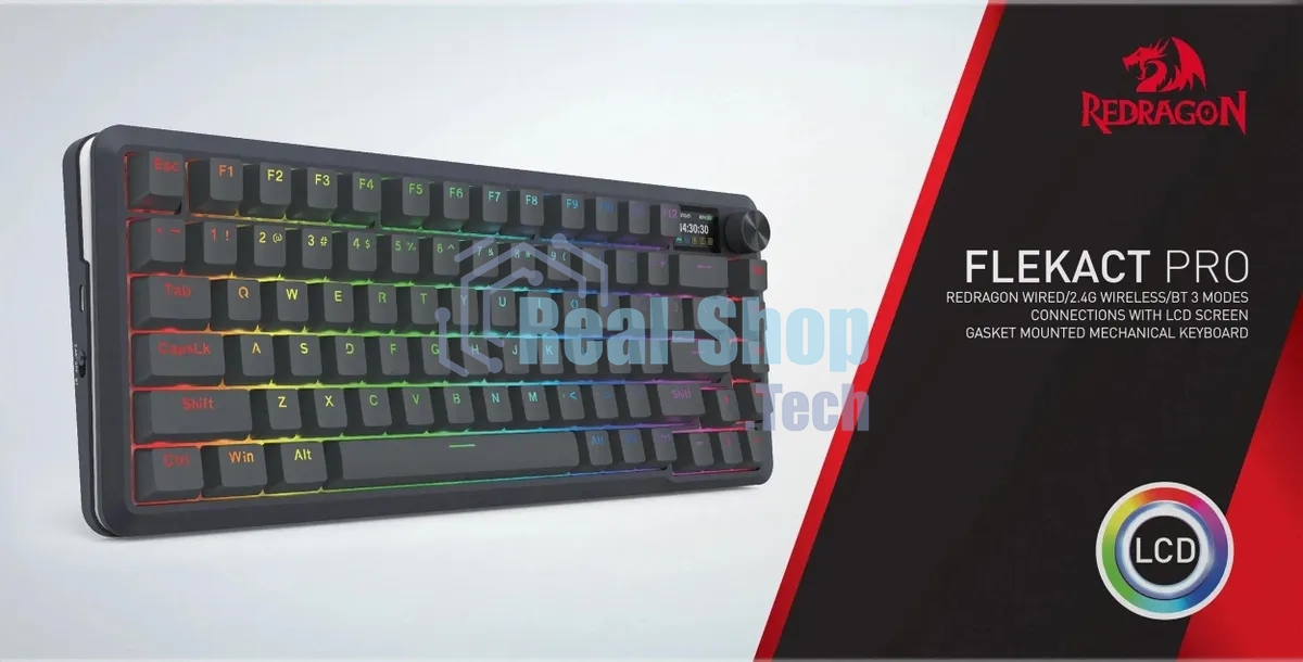 Клавиатура беспроводная Defender Redragon Flekact Pro black (USB/BT, 81 клавиша)