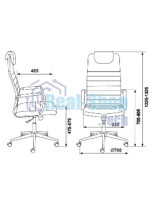 Кресло Бюрократ Chair Brt KB-9N/ECO/BLACK черный, экокожа