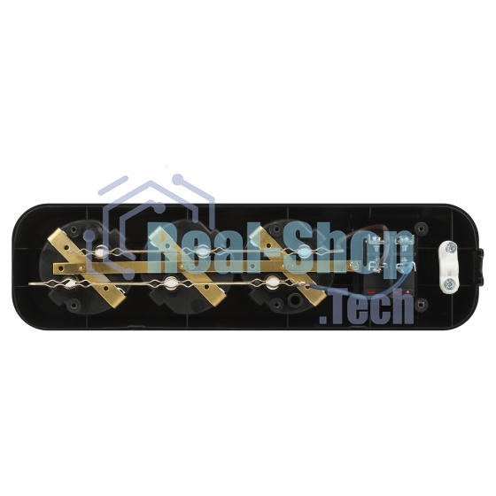 Колодка удлинителя ЭРА KX-3es-B 3 розетки с заземлением с выключателем черная