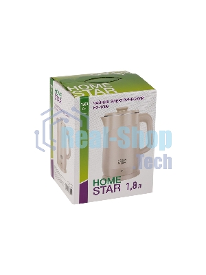 Чайник электрический Homestar HS-1006 1.8л бежевый, двойной корпус