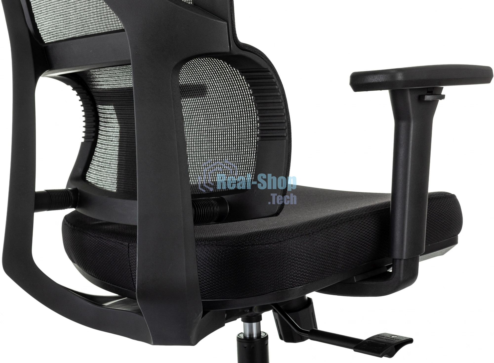 Кресло руководителя Бюрократ MC-711N-H черный, сетка/ткань, с подголов. крестов. пластик