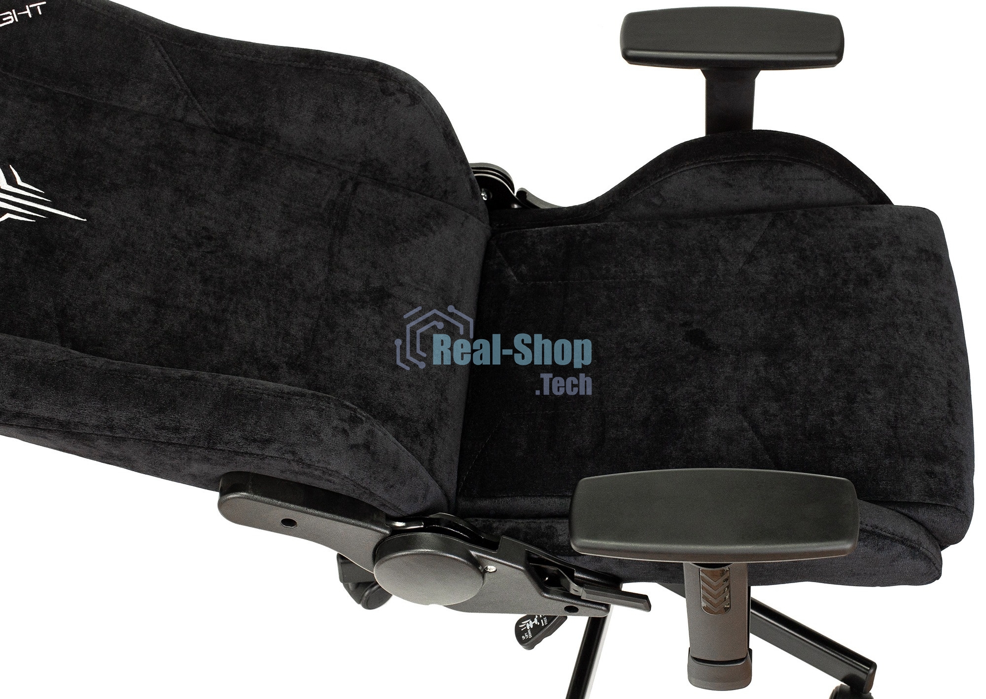 Кресло игровое Бюрократ Knight N1 Fabric черный Light-20, с подголов. крестовина металл