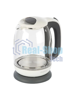 Чайник Energy E-281 1.7 л, стекло, бело-серый (005210)