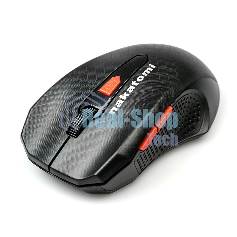 Мышь беспроводная Nakatomi MRON-07U черный, 1600 dpi, радиоканал, USB, кнопки - 5