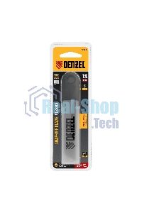 Лезвия Denzel 18 мм, сталь SK4 - 0,5 мм, супер острые, 5 шт.