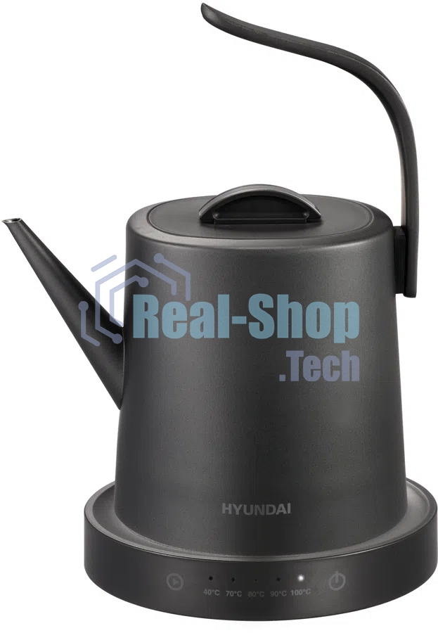 Чайник электрический Hyundai HYK-S5503 1 л, 1200 Вт, титан/титановый корпус: металл