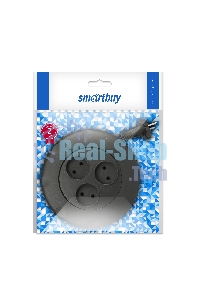 Удлинитель-рулетка Smartbuy (SBE-10-3-03-B) - 3 гнезда 3 метра (10А/2,2 кВт) круглый черный