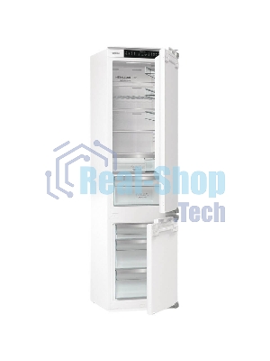 Встраиваемый холодильник Gorenje NRKI519E82WF, 193 см, электронное управление, цифровой дисплей, Wi-Fi, NoFrost Dual, Multiflow 360, контейнер CrispZone с контролем влажности, функция ConvertActive, AdaptTech, MultiAdjust, жесткое крепление, инверторный компрессор, уровень шума 35 дБ