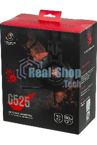 Гарнитура проводная с микрофоном A4 Bloody G525 черный 2м мониторные оголовье (G525 BLACK)