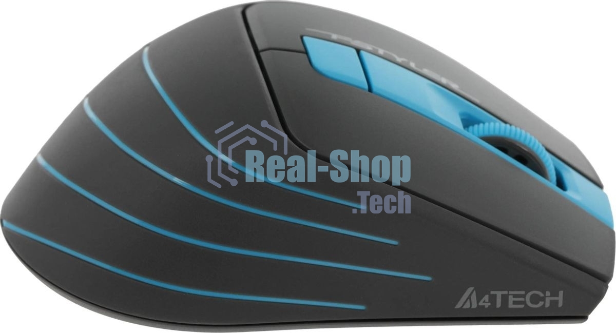 Мышь беспроводная A4Tech Fstyler FG30S серый/синий, 2000 dpi, радиоканал, USB, кнопки - 5