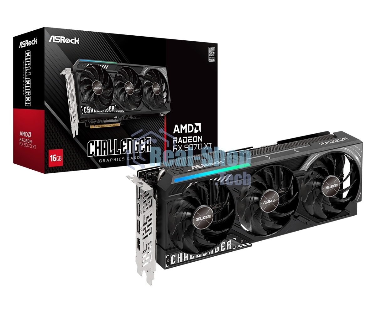 Видеокарта ASRock Radeon RX 9070 XT Challenger 16GB RX 9070XT, HDMI, DP*3, 16G, D6