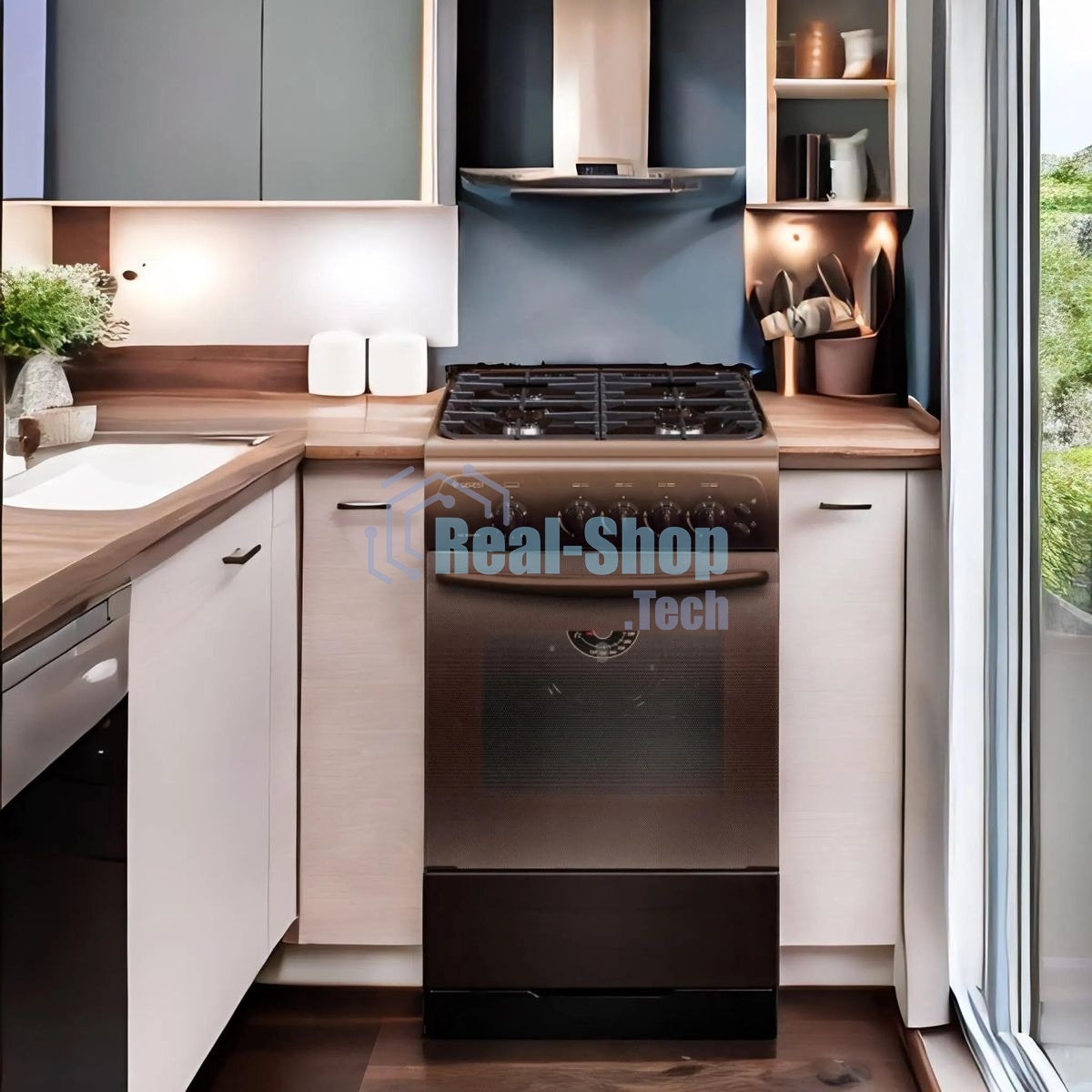 Плита газовая Gefest CG 50M04 K83 коричневый, конфорок 4 газовых, духовка 42 л, 50 см x 85 см x 57 см