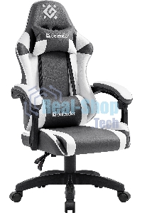 Кресло игровое Defender Fortune серый/белый, класс 4, PU
