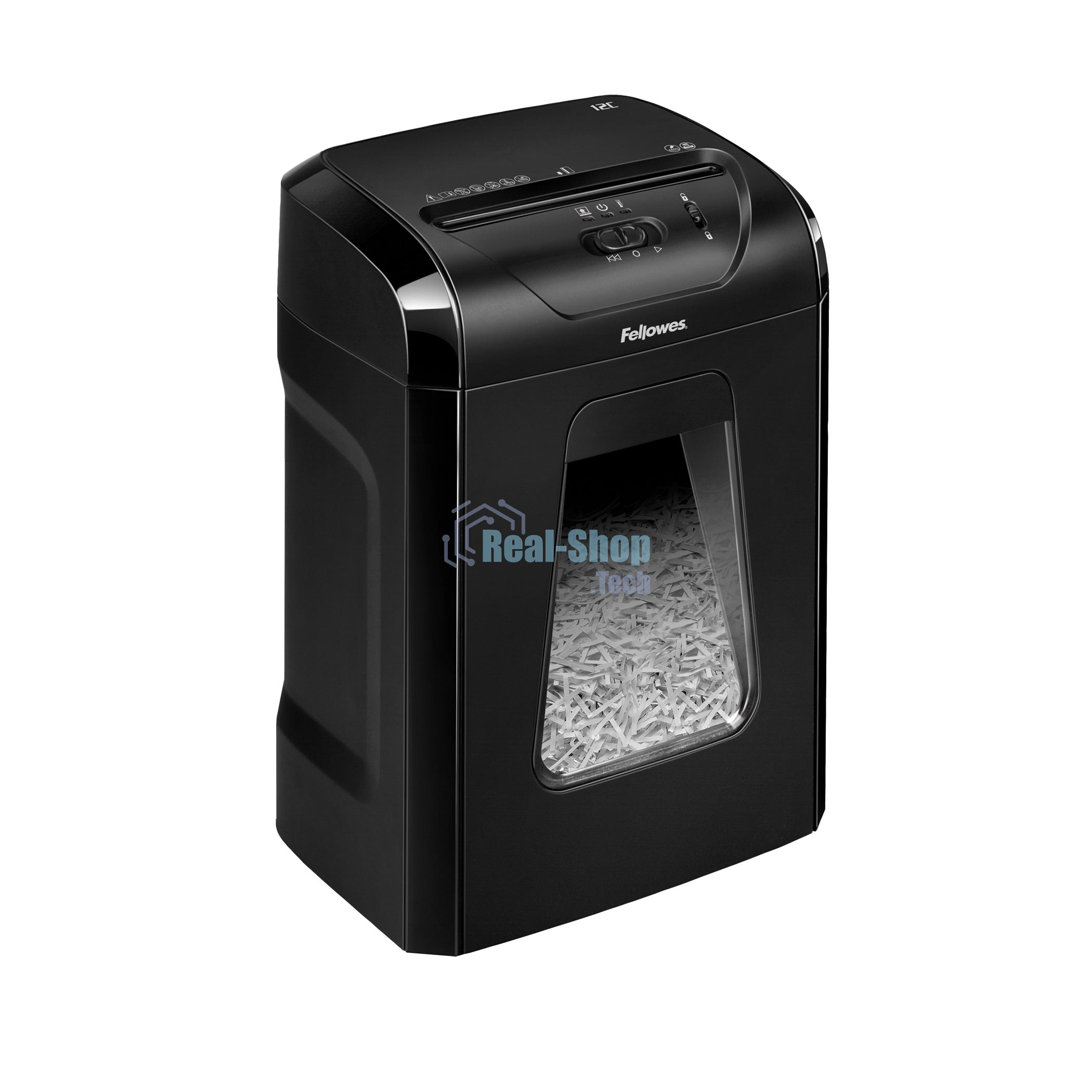 Шредер Fellowes PowerShred 12C FS-71201 DIN P-4, 4х40мм, 12лст., 18лтр.,Safety Lock