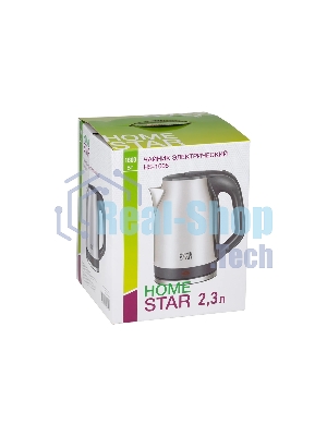 Чайник электрический Homestar HS-1005 2,3 л, 1800 Вт, нержавейка, серый