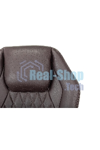 Кресло руководителя Бюрократ AURA/BROWN коричневый, кожа, крестовина алюминий