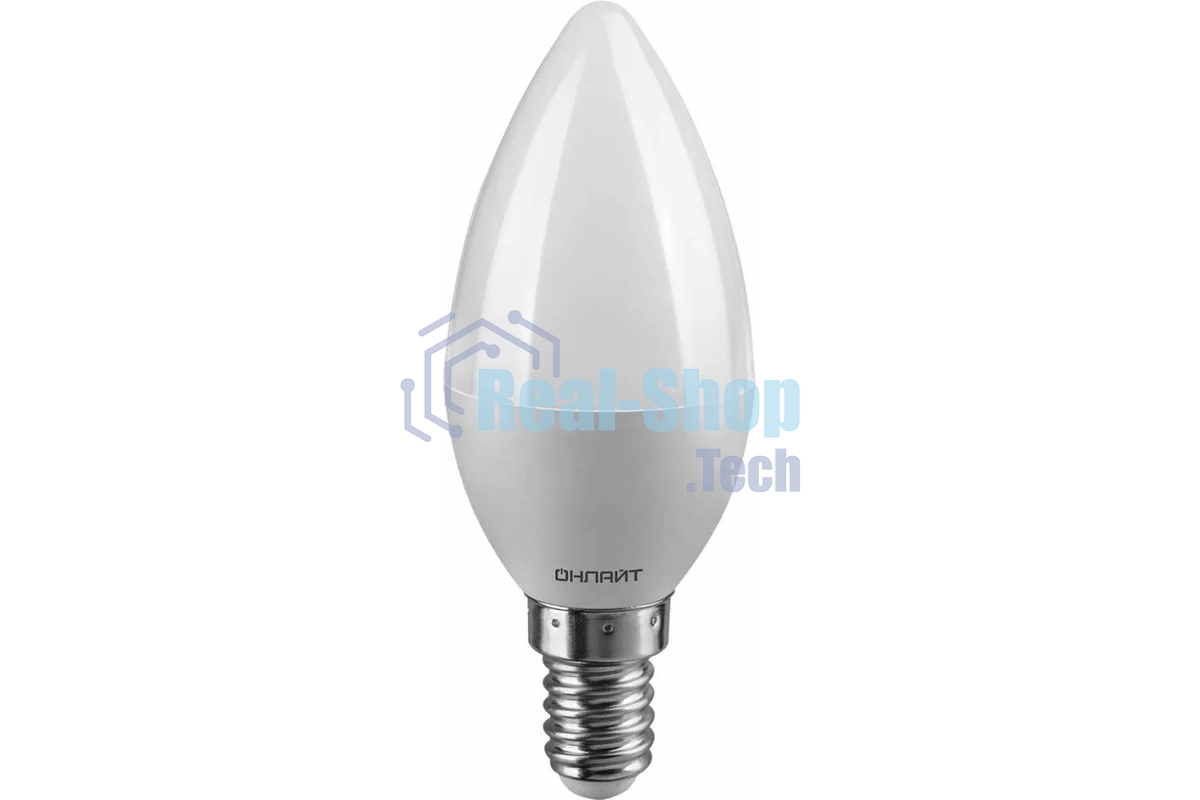 Лампа светодиодная ОНЛАЙТ 71629 OLL-C37-6-230-4K-E14-FR