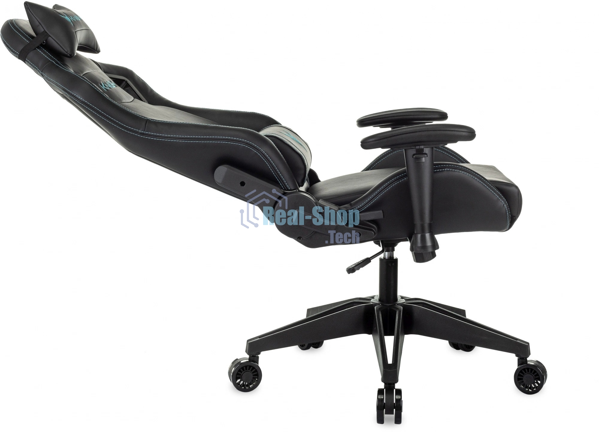 Кресло игровое Knight Outrid Smile черный эко.кожа крестов. пластик