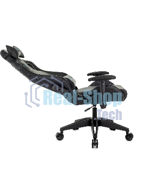 Кресло Knight Outrid Smile черный, экокожа, 120 кг, механизм качания