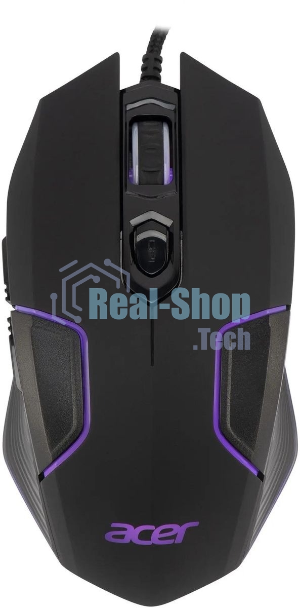 Мышь проводная Acer OMW170 черный, 3200 dpi, USB, кнопки - 6