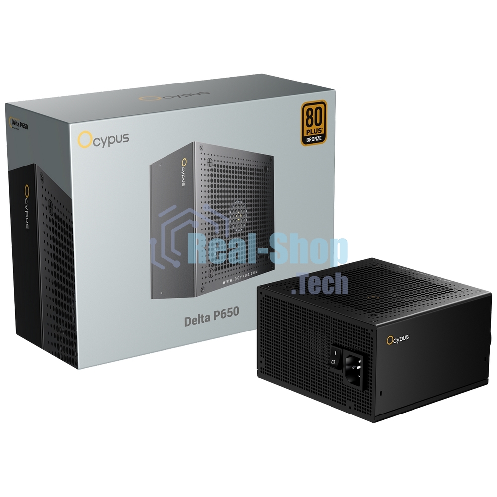 Блок питания 750W Ocypus Delta P750 (ATX, 80 PLUS Bronze, APFC, 20+4 pin, 120мм fan, PCI-E 6+2Px3, 8xSATA) (Delta-P750-B1FDBK024X-EU)