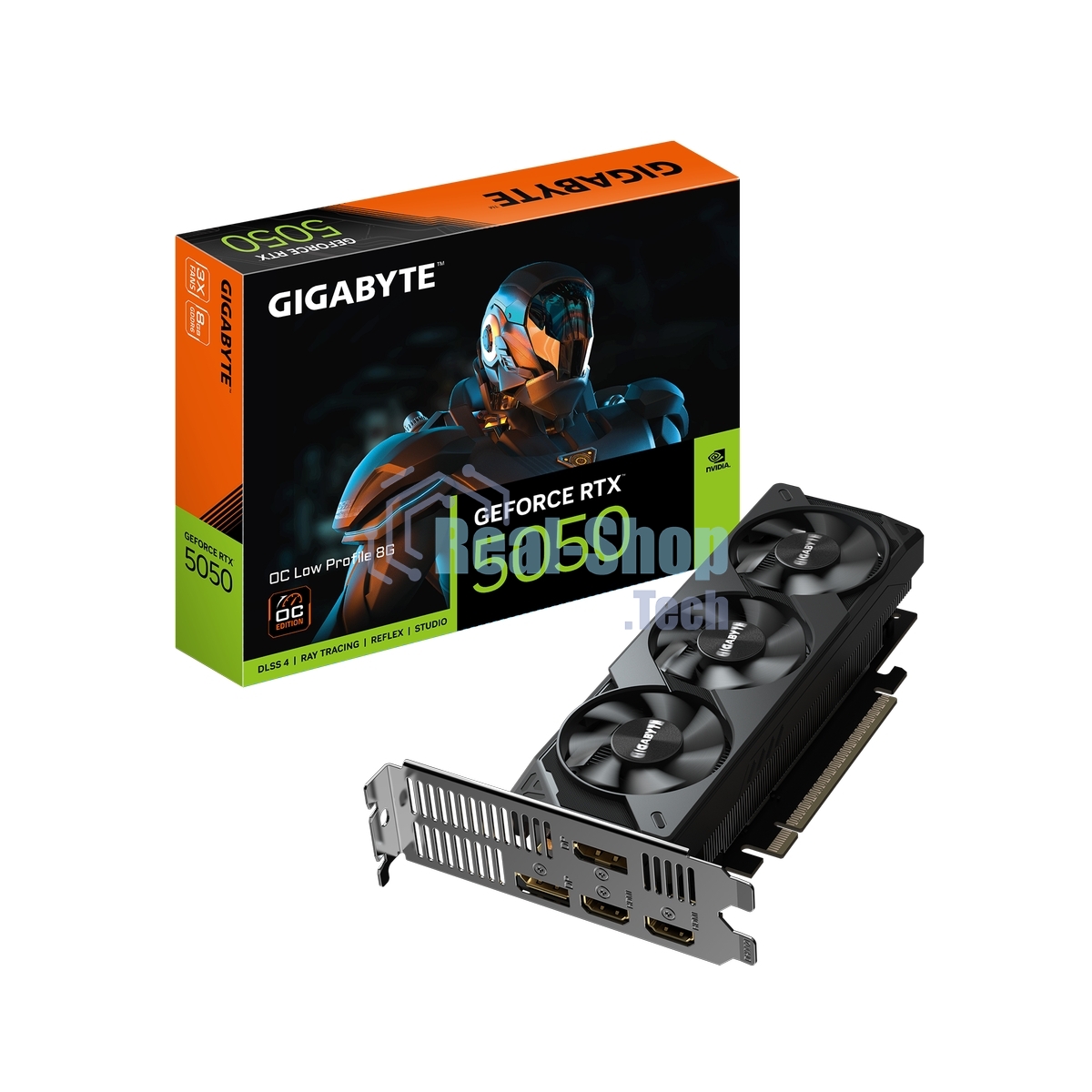 Видеокарта Gigabyte RTX 5050 OC Low Profile 8Gb GDDR6 128bit 2xDP 2xHDMI 3FAN LP RTL