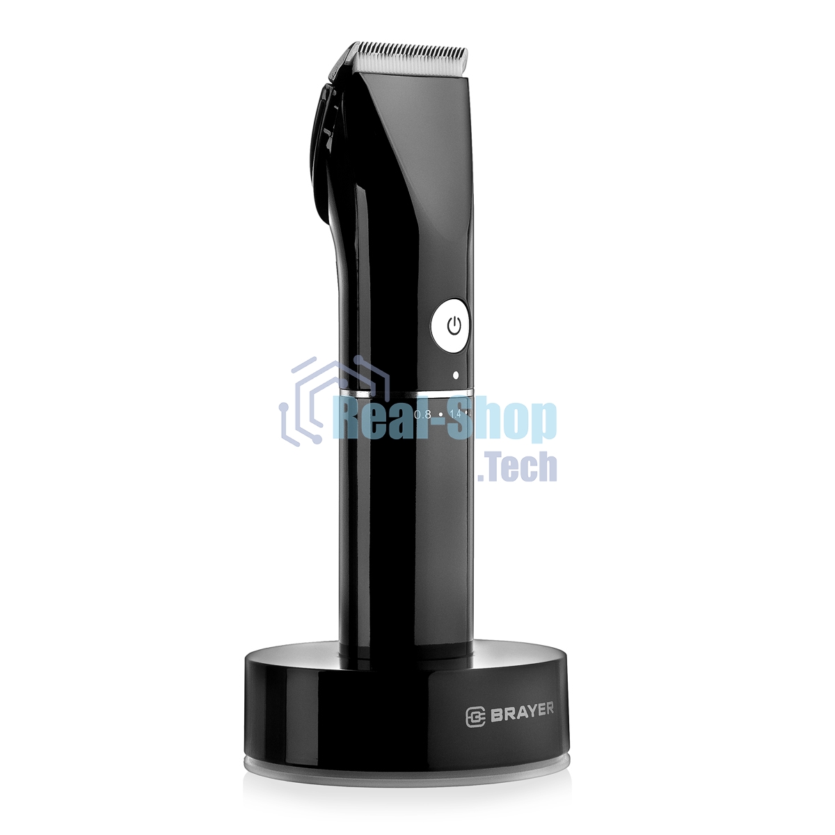 Машинка для стрижки BRAYER BR3400, LED-дисплей, 4 насад, турбо, титан. покр, регу. высоты лезвий