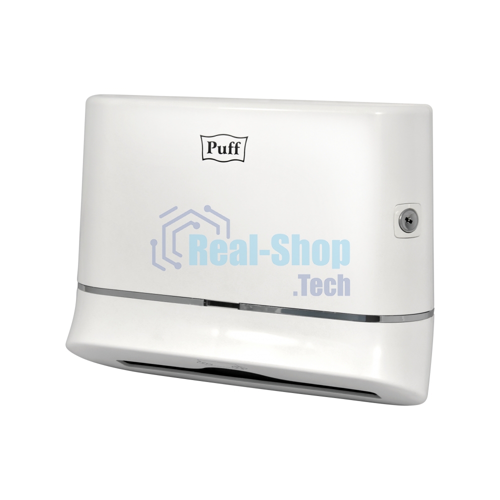 Диспенсер бумажных полотенец Puff 5135, белый, с замком, ABS-пластик