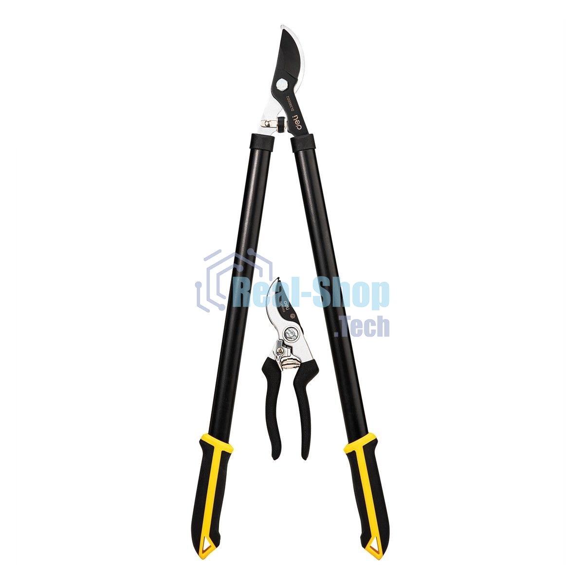 Набор сучкорез + секатор Deli DL580002 Набор из двух предметов. Сталь 55С. Термообработанная поверхность. Комбинированная ручка с полипропиленновым и термопластичным покрытием.