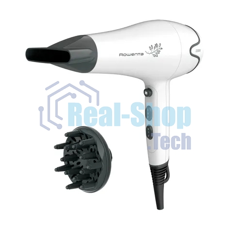 Фен Rowenta Pure Collection Motion Dry CV5708F0 белый/серый, 2200 Вт