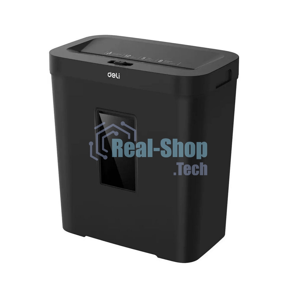 Шредер Deli ET022, черный, Р-4, 4х40, 8 Листов, 12л.