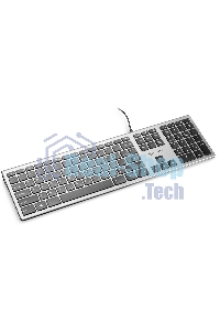 Клавиатура проводная Oklick 890S, USB, серый/черный