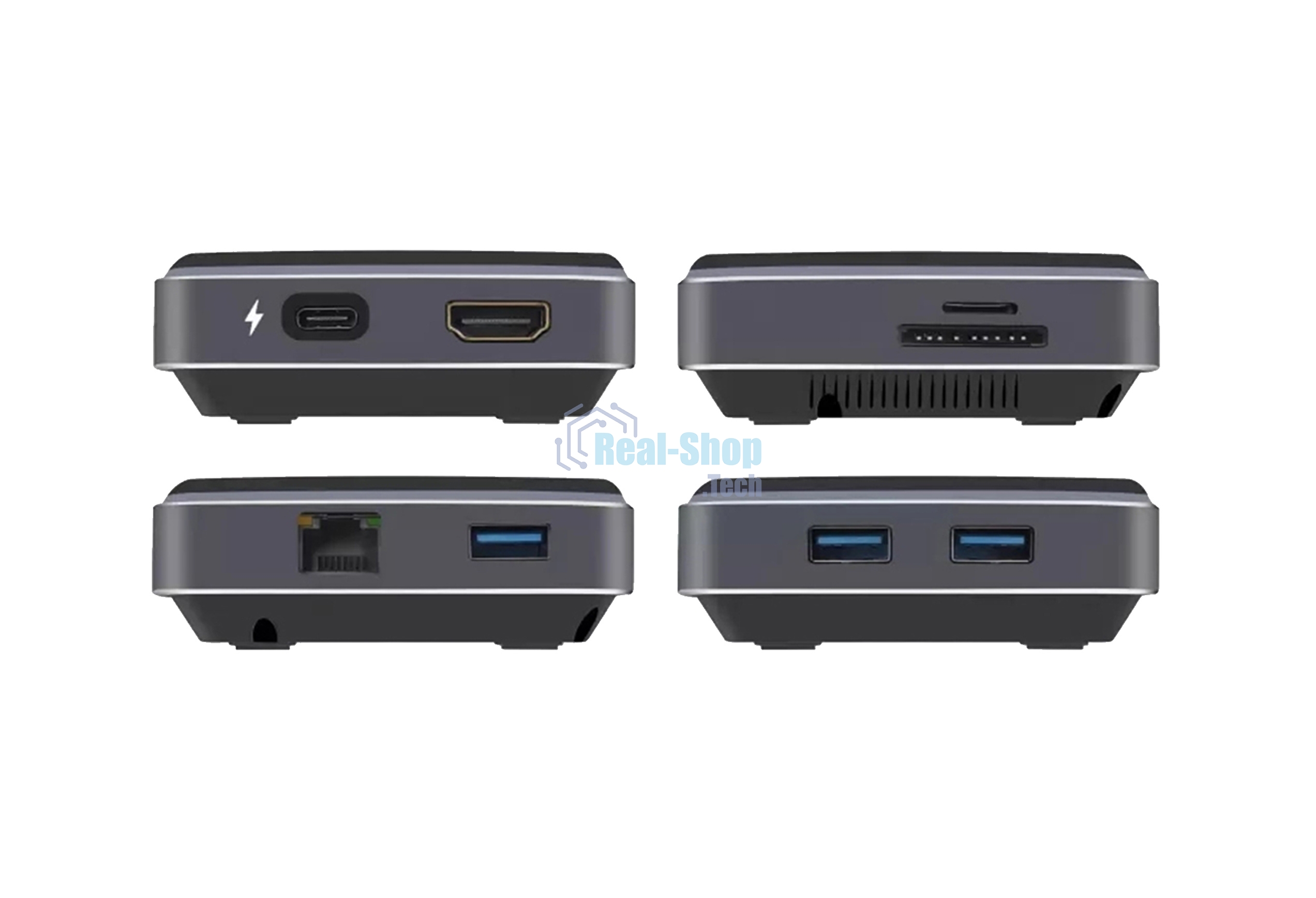 Распределитель Infobit iHub 901W 9 подключений через 1 кабель USB-С