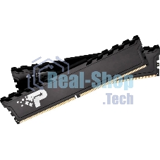Оперативная память Patriot Signature, DDR4, 16GB (2x8 GB), 3200 MHz, CL22, DIMM, радиатор, черный
