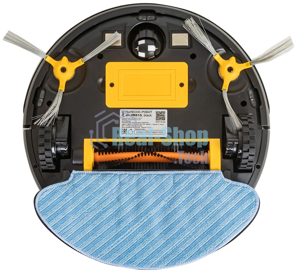 Робот-пылесос JVC JH-VR510 черный, 2500 мА·ч Li-Ion, уборка сухая/влажная, пылесборник контейнер 0.5 л