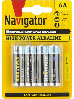 Элемент питания Navigator NBT-NE-LR6-BP4, 1.5 В