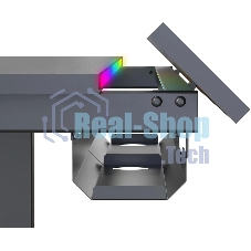 Стол компьютерный Cactus CS-EDXL-GbK столешница МДФ, черный карбон, каркас черный 140x60 см