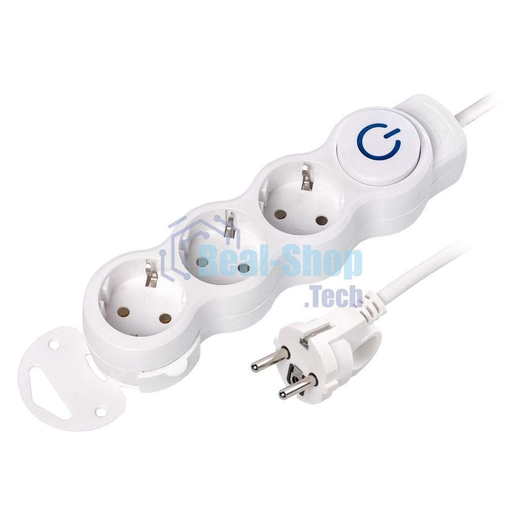 Удлинитель Smartbuy (SBE-16-3-05m-ZS) 3 роз х 5,0 м - белый