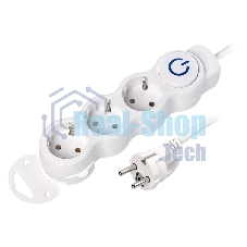 Удлинитель Smartbuy (SBE-16-3-05m-ZS) 3 роз х 5,0 м - белый