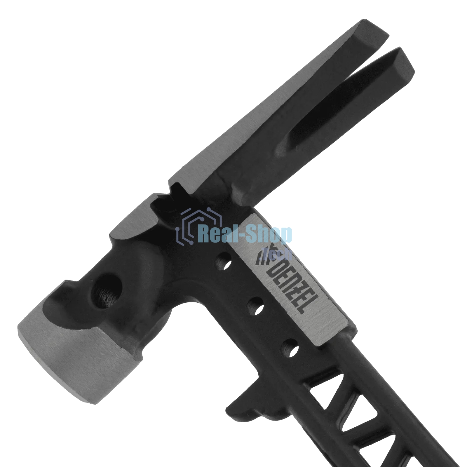 Молоток строительный Denzel 450 г, цельнокованый, боек с магнитом, двухкомп. обрезин. рук-ка