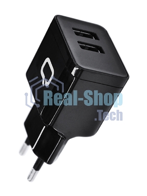 Сетевое зарядное устройство Qumo Energy (Charger 0061), 2 USB, 3.1A, черный