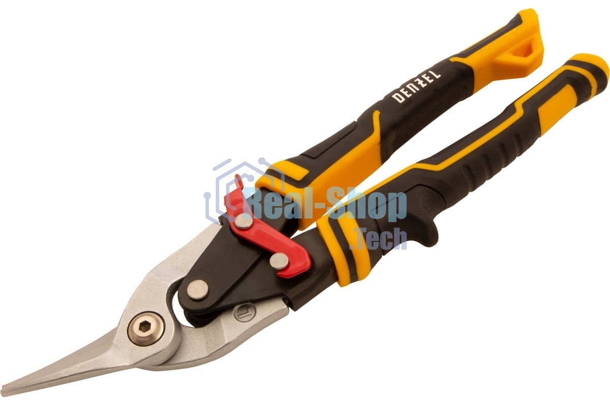Ножницы по металлу Denzel 270 мм, прямой и левый рез,сталь-СrMo, трехкомп.рук-ки