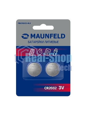 Батарейки Maunfeld Lithium CR2032 MBCR2032-BL2, блистер 2 шт., 3 В
