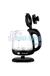 Чайник электрический BRAYER BR6106, 1100 Вт, 1 л, стеклянный, автоотключение, подсветка, черный
