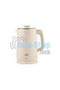 Чайник электрический Homestar HS-1006 1.8л бежевый, двойной корпус