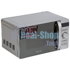 Микроволновая печь Pioneer MW229D серебристый, 20 л, 700 Вт, переключатели - поворотный механизм/кнопки