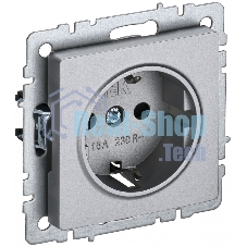Розетка 1-местная IEK BRITE РС14-1-0-БрА (BR-R14-16-K47) с заземлением, с защитными шторками, 16А, алюминий Розетка 1-местная IEK BRITE РС14-1-0-БрА (BR-R14-16-K47) с заземлением, с защитными шторками, 16А, алюминий