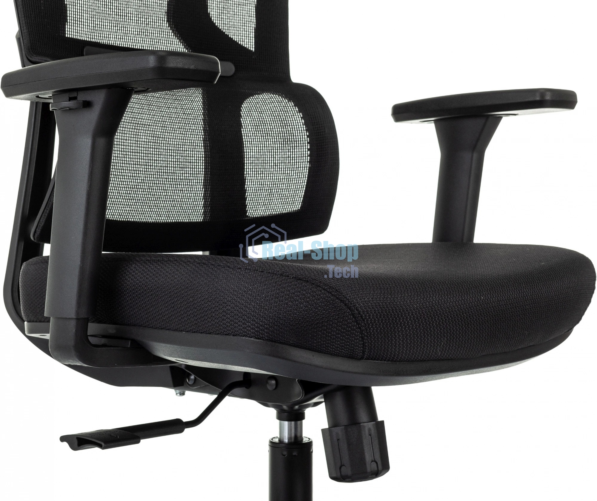 Кресло руководителя Бюрократ MC-711N-H черный, сетка/ткань, с подголов. крестов. пластик