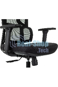 Кресло руководителя Бюрократ MC-711N-H черный, сетка/ткань, с подголов. крестов. пластик