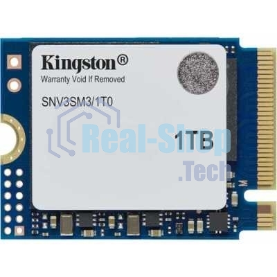 Накопитель SSD Kingston NV3, 1000Gb, M.2(22x30мм), NVMe, PCIe 4.0 x4, 3D TLC, R/W 6000/4000Mb/s, TbW 320, DWPD 0.2 (60 мес)